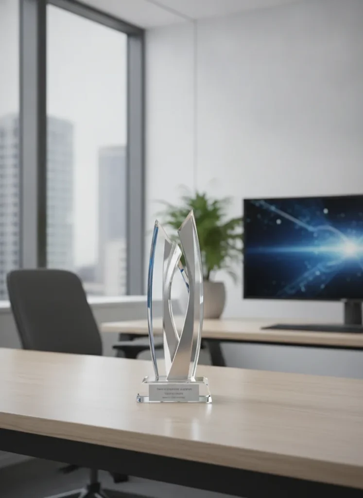 professional photo of a modern digital agency award
