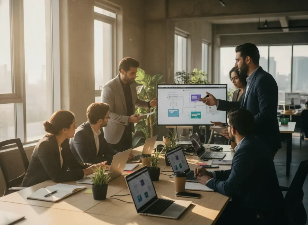real photo of a professional digital agency team