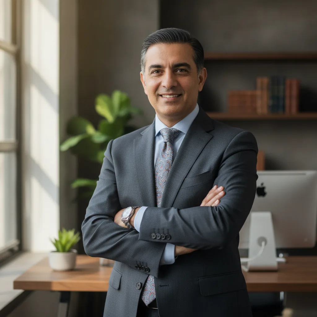 real photo portrait of a Pakistani business client
